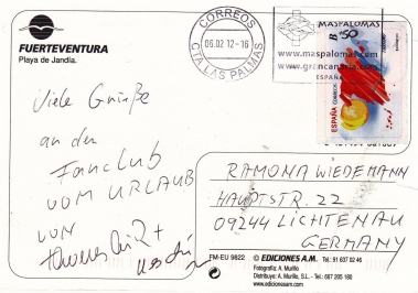 Urlaubskarte Thomas 2012